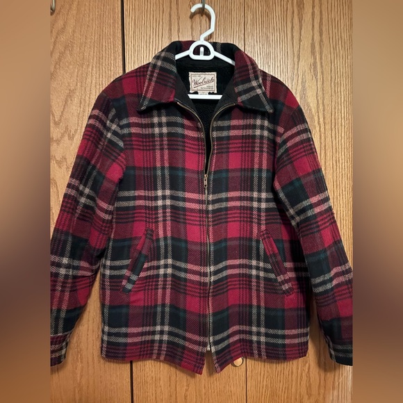 Woolrich vintage wool Men’s  Sherpa lined wool Woolrich plaid jacket - Picture 1 of 7